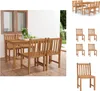 vidaXL 5-tlg. Garten-Essgruppe Massivholz Teak -  Produktbild-Vorschau 1