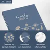 Family-Timer 2026 / A5+ / Fine Flowers Blue / Häfft-Verlag Produktbild-Vorschau 2