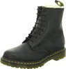 A black Dr. Martens boot with white fur lining. Produktbild-Vorschau