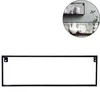 Zwart metalen wandrek 50 cm Productafbeelding-voorbeeld 1