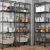 5-poziomowa półka kuchenna ze stali nierdzewnej z kółkami i Podgląd zdjęcia produktu 9