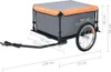 Rimorchio per bicicletta grigio e arancione 65 kg Anteprima dell’immagine prodotto 5