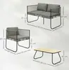 Set di mobili da giardino Outsunny in polyrattan set lounge Anteprima dell’immagine prodotto 10