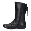 A side view of a black leather boot. Produktbild-Vorschau