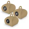 Adventskalender zum Füllen 24x Box mit Griff BRAUN + Produktbild-Vorschau 1