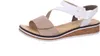 Rieker Damen Keil-Sandaletten Weiß/Beige Voir les images du produit 97