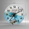 Wanduhr - Rund - Glasuhr - Marmor Modern Blau - 30x30cm - Produktbild-Vorschau 3