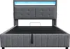 Merax Polsterbett 160x200 cm mit LED, USB, Doppelbett mit Produktbild-Vorschau 8
