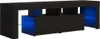 vidaXL TV-Schrank mit LED-Beleuchtung Schwarz 140x36,5x40 Produktbild-Vorschau 6