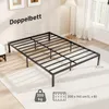 COSTWAY Rama łóżka 140x200cm, Łóżko platforma 30,5cm, Podgląd zdjęcia produktu 3