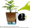T4U 13cm samozavlažovací květináče bílé čtvercové sada 3 ks Náhled obrázku produktu 6