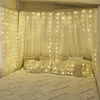 LED vánoční drop řetěz – záclona, 1,7x1,5 m, venkovní i vnitřní, teplá bílá, programy Náhled obrázku produktu