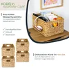 Aufbewahrungskorb faltbarer Korb geflochten aus Wasserhyazinthe Seegras 4er Set HMF 37241-S4 Größe L 36 x 28 x 20 cm vorne Produktbild-Vorschau