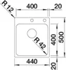 Blanco SOLIS 400-IF/A lavello 440 x 500 mm acciaio inox Anteprima dell’immagine prodotto 5
