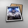 Gerahmtes Poster - Schwarzer Rahmen - Kosmonaut Katze - Produktbild-Vorschau 3