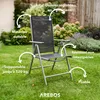 Ensemble de 2 chaises de jardin AREBOS à dossier haut et Voir les images du produit 3