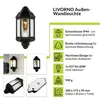 Außenwandleuchte IP44 E27 Schwarz Glas Aluminium Maritim Produktbild-Vorschau 2