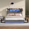 INONEFT Polsterbett 140x200cm mit USB, Bett mit Stauraum Produktbild-Vorschau 7
