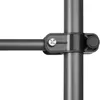 A close-up view of a clamp mechanism on a metal pole. Produktbild-Vorschau