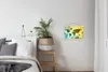 MuchoWow® Textilposter Weltkarte - Blau - Gelb 60x40 cm mit Produktbild-Vorschau 3