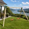 Doppelschaukel aus Holz für Kinder mit 2 Schaukelsitzen, Produktbild-Vorschau 1