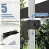 An illustration showing how to adjust the tilt angle of a patio umbrella, with text explaining the feature. Náhled obrázku produktu