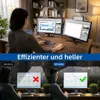 LED stolová lampa Dvojitá hlava čierna 70CM monitor lampa Náhľad obrázku produktu 4