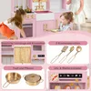 COSTWAY Houten kinderkooktoestel, speelkeuken met licht, Productafbeelding-voorbeeld 6