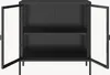 Vitrinen-Sideboard 'Borshavisa' Stahl 2-türig Klarglas 80 x Produktbild-Vorschau 6