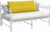 vidaXL Dossier Coussin Jaune 120 x 50 cm Tissu velours Voir les images du produit 3