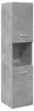 vidaXL Bad-Hängeschrank Betongrau 30x30x130 cm Produktbild-Vorschau 8