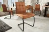 Moderner Freischwinger Stuhl MODENA hellbraun Design Produktbild-Vorschau 14