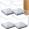 4x Filzgleiter mit Silikonkappen 30 × 30 mm, Produktbild-Vorschau 1