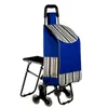 Einkaufswagen mit Sitz, zwei Dreiradrädern, ergonomischer Produktbild-Vorschau 1