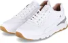 A pair of white leather sneakers with brown soles and gray accents. Produktbild-Vorschau