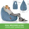 Green Bean® Plüsch Sitzsack 60x45x45cm - Indoor Sitzkissen Produktbild-Vorschau 4