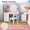 2 in 1 Schminktisch Kinder mit Hocker und LED-Spiegel, Produktbild-Vorschau 4