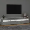vidaXL TV skříňka s LED světly Betonová šedá 210x35x40 cm Náhled obrázku produktu 2