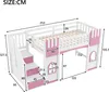 Letto a castello Sweiko 90 x 200 cm con scala con Anteprima dell’immagine prodotto 6