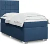vidaXL Boxspringbett mit Matratze Blau 90x190 cm Stoff Produktbild-Vorschau 2