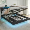 Čalúnená posteľ Fortuna Lai 140x200 cm s USB, hydraulická Náhľad obrázku produktu 3