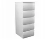 Topeshop W5 BIEL MAT, Weiß, 5 Schublade(n), Partikelbord, Produktbild-Vorschau 2