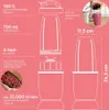 Diagram and feature callouts for a nutrition mixer. Voir les images du produit