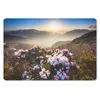 MuchoWow® Schreibtischunterlage Blumenwiese - Sonne - Berge Produktbild-Vorschau 1