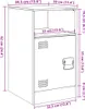 vidaXL Nachttisch Schwarz 34,5x39x62 cm Stahl Produktbild-Vorschau 8