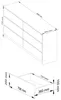 Commode blanche de 160 cm de large avec 6 tiroirs, chambre Voir les images du produit 7