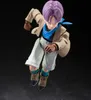 An action figure of Trunks from Dragon Ball GT is shown in a dynamic pose against a black background. Voir les images du produit