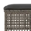 4-tlg. Garten-Sofagarnitur mit Kissen Grau Poly Rattan Glas Produktbild-Vorschau 9