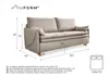 MIUFORM Simon - Sofa mit Bettfunktion - 207x90cm - Hellgrau Produktbild-Vorschau 7