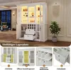 Merax Vitrine élégante en verre avec 2 tiroirs et 4 portes Voir les images du produit 4